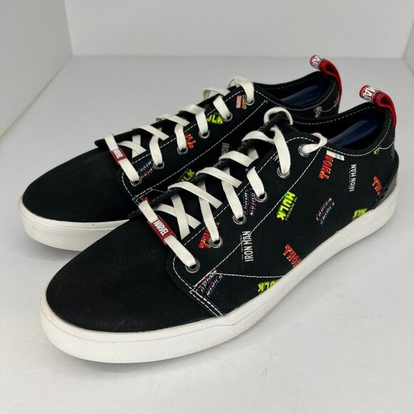 Toms Marvel Mens 10015424 Black Travel Lite Low Top Lace Up...